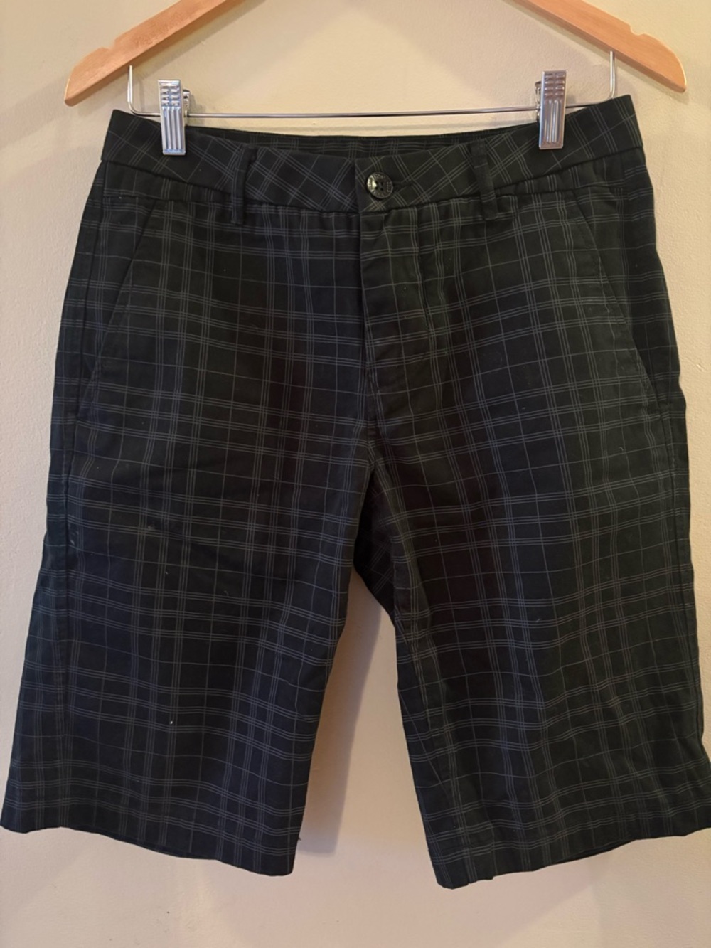 DJAB by Simons Men's Black Plaid Casual Shorts - Classic Summer Style, Sz 29.